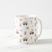 Farm Garden Wasserfarbe Muster Kaffeetasse (VorderseiteRechts)