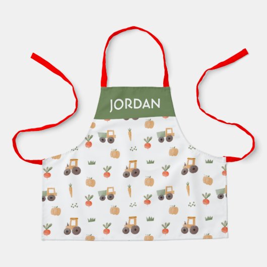 Farm Garden Wasserfarbe Muster Schürze (Vorderseite)