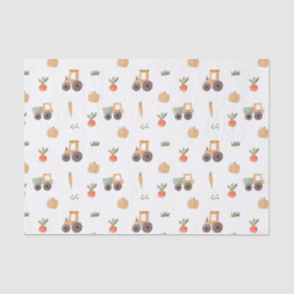 Farm Garden Wasserfarbe Muster Seidenpapier