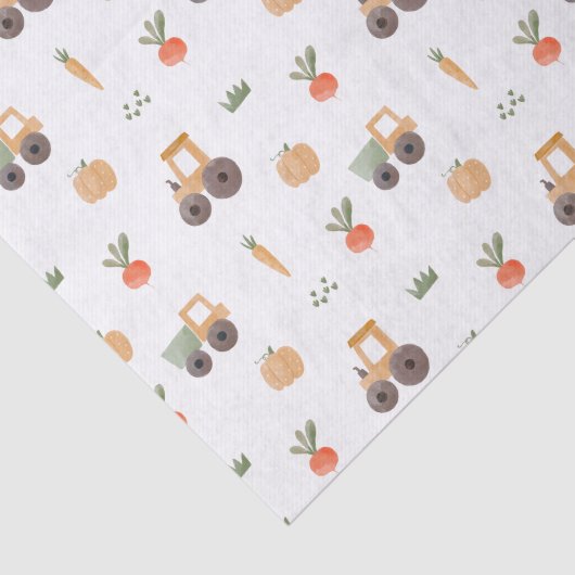 Farm Garden Wasserfarbe Muster Seidenpapier (Ausschnitt)