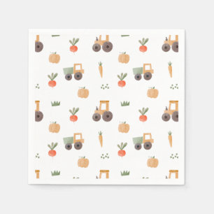 Farm Garden Wasserfarbe Muster Serviette
