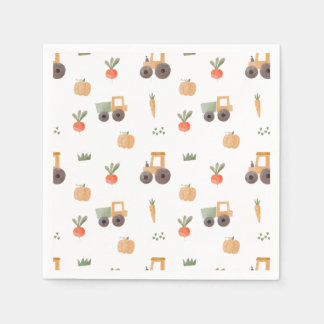 Farm Garden Wasserfarbe Muster Serviette