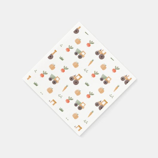 Farm Garden Wasserfarbe Muster Serviette (Ecke)