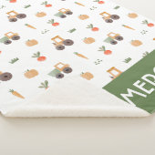 Farm Garden Wasserfarbe Muster Sherpadecke (3/4)