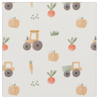 Farm Garden Wasserfarbe Muster Stoff