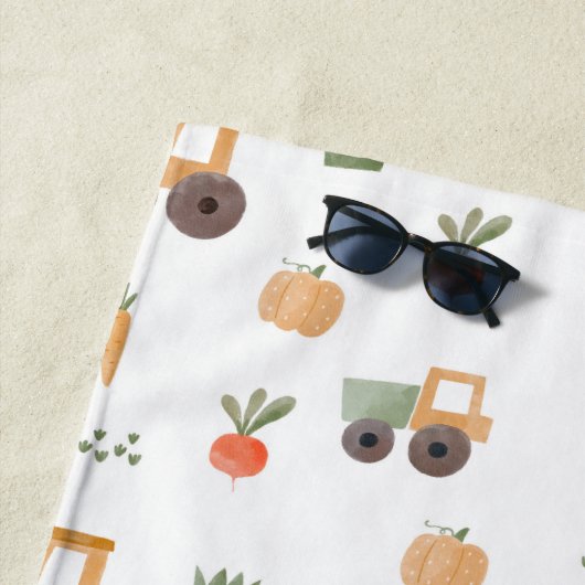 Farm Garden Wasserfarbe Muster Strandtuch (Beispiel)