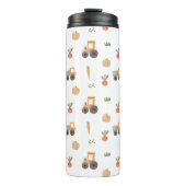 Farm Garden Wasserfarbe Muster Thermosbecher (Vorderseite)