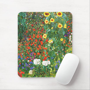 Farm Garden with Sunflowers, colorful artwork Mousepad