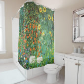Farm Garden With Sunflowers Gustav Klimt Duschvorhang (Beispiel)