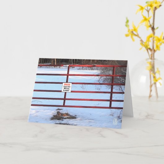 Farm Gate Valentine Card Karte (Gelbe Blume)