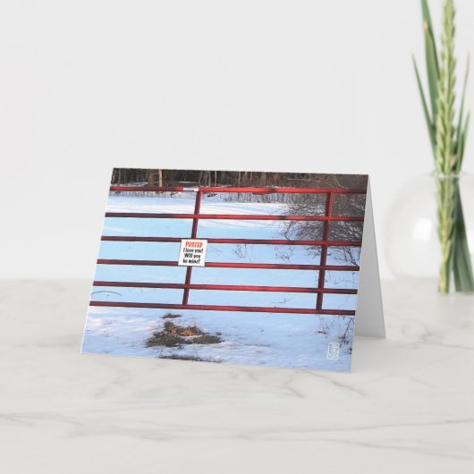 Farm Gate Valentine Card Karte (Vorderseite)