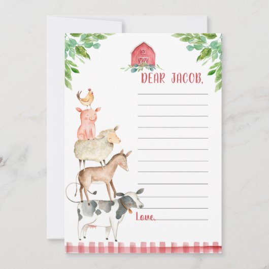 Farm Geburtstag Junge Barnyard Time Kapselkarte Karte (Vorderseite)