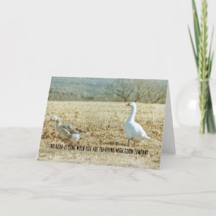 FARM GEESE Grußkarte Dankeskarte
