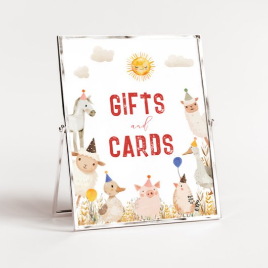 Farm Geschenke Geburtstagszeichen Poster