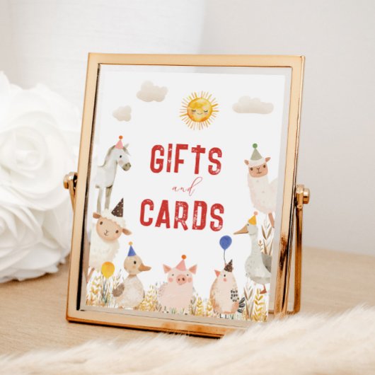 Farm Geschenke Geburtstagszeichen Poster