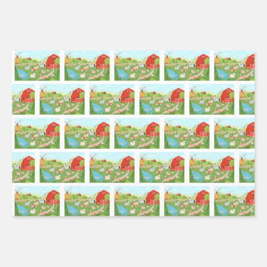 Farm Geschenkpapier Set (Vorderseite)