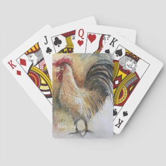 Farm Girl Artistry Rooster Playing Cards Spielkarten