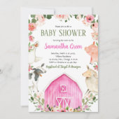Farm Girl Baby Shower Einladung (Vorderseite)