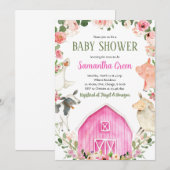 Farm Girl Baby Shower Einladung (Vorne/Hinten)