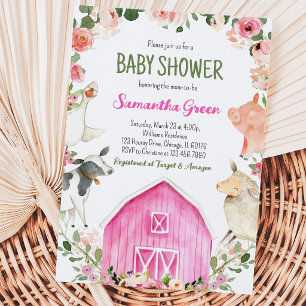 Farm Girl Babyparty Einladung