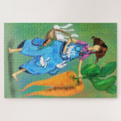 Farm Girl - Kunst Vintag Zeichnend Fantasy Fairyta Puzzle (Horizontal)