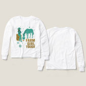 Farm Girl Tough Long Sleeve – Western Horse Shirt  (Design Vorderseite & Rückseite)
