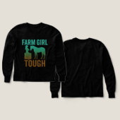 Farm Girl Tough Turquoise Long Sleeve – Western (Design Vorder- & Rückseite)