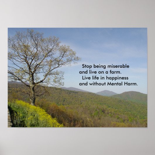 Farm glücklich Virginia Mountains Poster (Vorne)