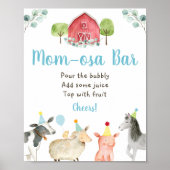 Farm Greenery Baby Shower Mama-osa Bar Sign Poster (Vorne)