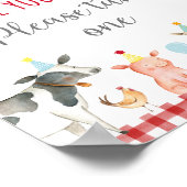 Farm Greenery Geburtstagsparty Gunst Signing Poster (Ecke)