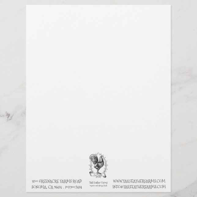 Farm Hen Business Letterhead Briefbogen (Vorderseite)