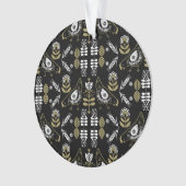 Farm Hen Folk Art Print Ornament (Vorderseite)