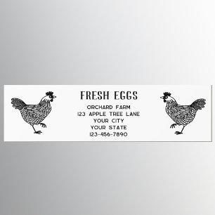 Farm Hen Fresh Eggs Autoaufkleber