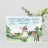 Farm Horse Windmill Animal Boys Baby Dusche Einladung (Stehend Vorderseite)