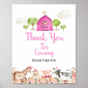Farm House Animals Barnyard Vielen Dank für Ihren Poster