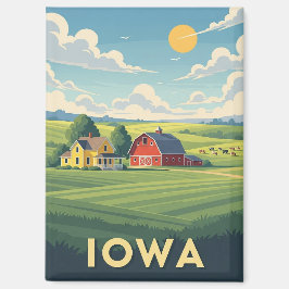 Farm in Iowa Travel Magnet