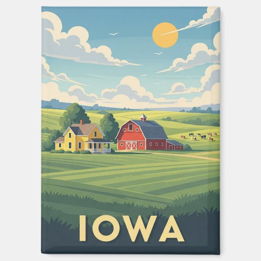 Farm in Iowa Travel Magnet (Vorderseite)