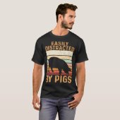 Farm Kids Piglet Easily Distracted By Pigs T-Shirt (Vorne ganz)