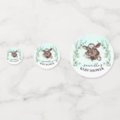 Farm Kuh Calf Baby Dusche Eukalyptus Konfetti (Vorderseiten)