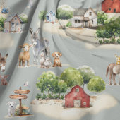 Farm Land Blue Seamless Pattern Stoff