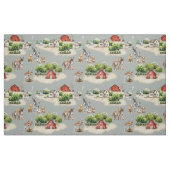 Farm Land Blue Seamless Pattern Stoff (Fat Quarter (45,7 x 55,9 cm))