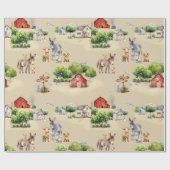 Farm Land Seamless Pattern Craft and Geschenkpapier (Flach)
