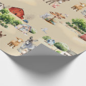 Farm Land Seamless Pattern Craft and Geschenkpapier (Ecke)