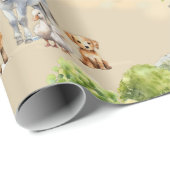 Farm Land Seamless Pattern Craft and Geschenkpapier (Rolleneckpunkt)