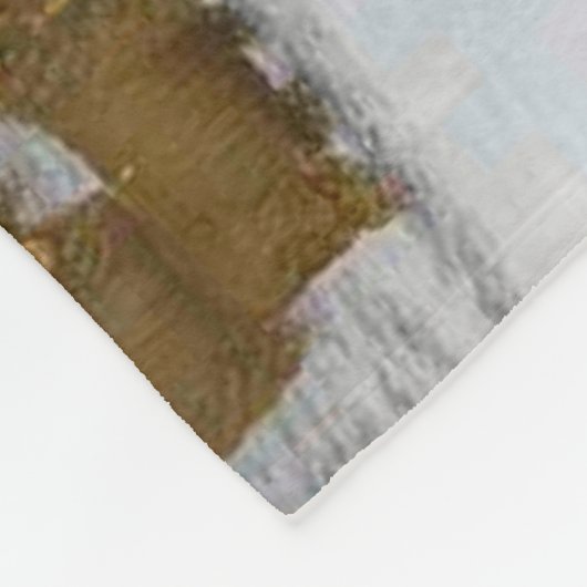 Farm Life Barnyard in Winter Horatio Shaw 1885 Fleecedecke (Ecke)