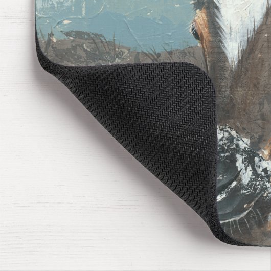 Farm Life-Graue Ziege Mousepad (Ecke)