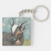Farm Life-Graue Ziege Schlüsselanhänger (Rückseite)