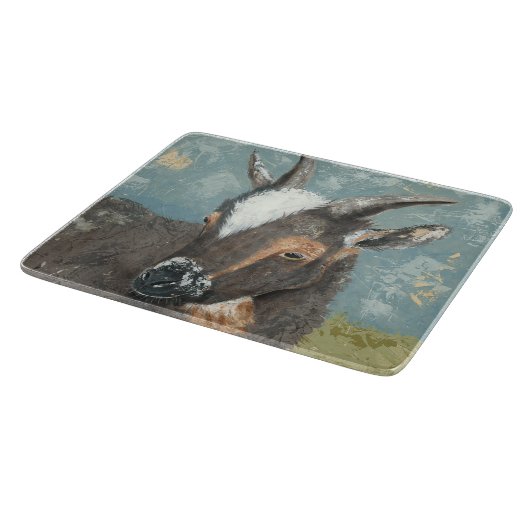 Farm Life-Graue Ziege Schneidebrett (Ecke)