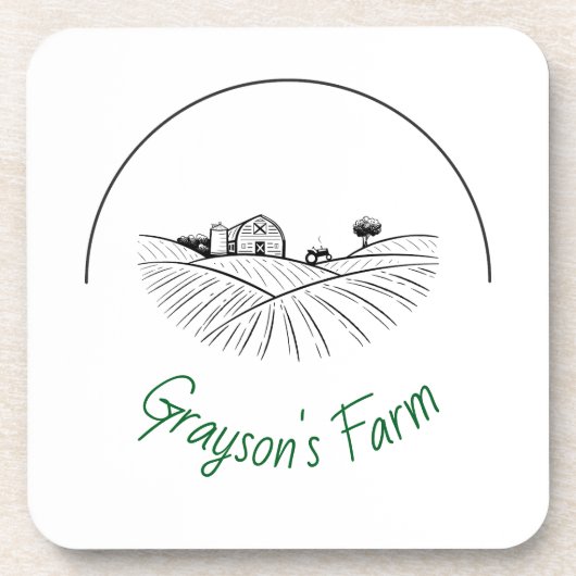 Farm Life Hard plastic coaster Getränkeuntersetzer (Vorderseite)