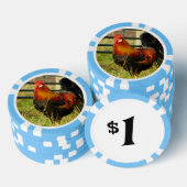 Farm Life Rooster $1 Poker Chip (Stapel)